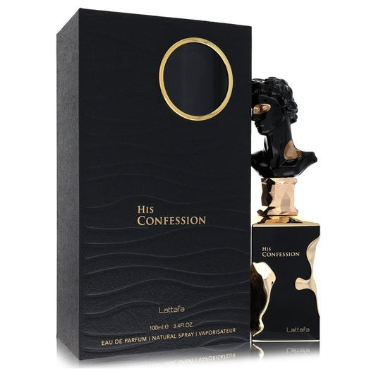 Lattafa His Confession by Lattafa Eau De Parfum Spray 3.4 oz (Men)
