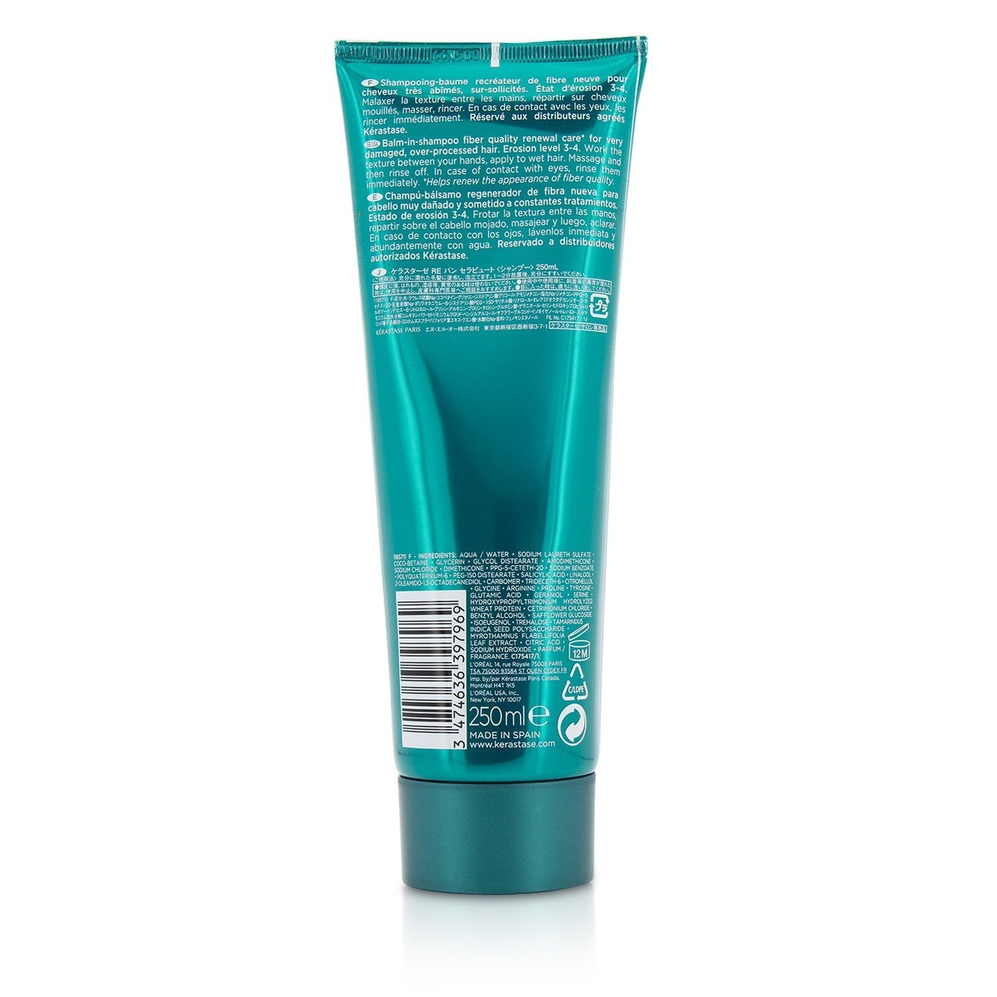 KERASTASE - Resistance Bain Therapiste Balm-In-Shampoo Fiber Quality Renewal Care (For Very Damaged, Over-Processed Hair) E1928300 250ml/8.5oz