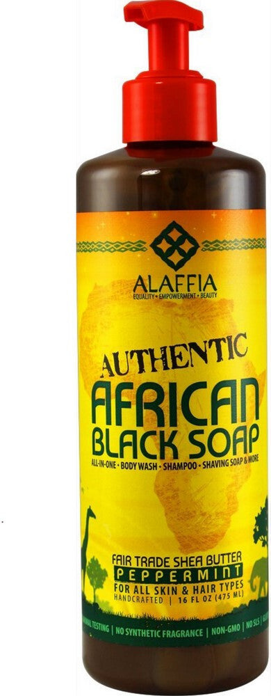 Alaf blk soap peppermint ( 1 x 16 o    )