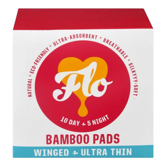 Flo pads bamboo 15pk ( 8 x 15 ct   )
